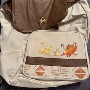 Lion King Cream and Brown Backpack